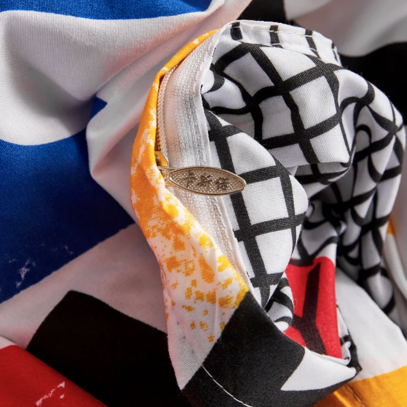 

New Scrawl Bedding Set Cute Character Duvet Cover Set 3/4pc Bed Linens Color Bed Set Design Pillowcase Sheet And Fitted Sheet