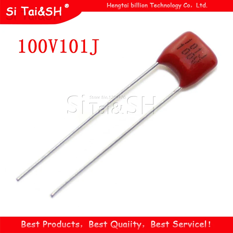 20 шт. 100V101J 100 в 100PF 100P 101 63V101J шаг 5 мм CBB полипропиленовый пленочный