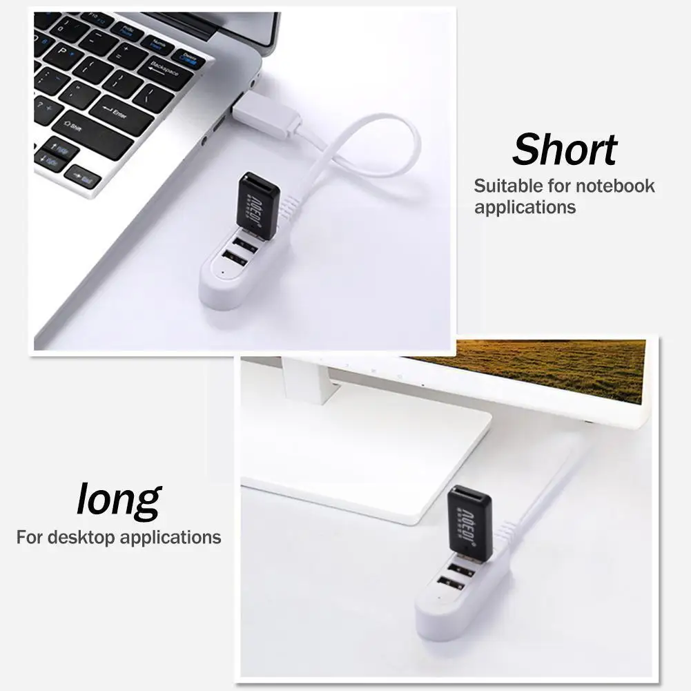 

3 Port Multi USB2.0 Hub Splitter Converter Externe Accessoires Pc Voor 30Cm/120Cm Computer Splitter Verlengkabel Laptop P7N5