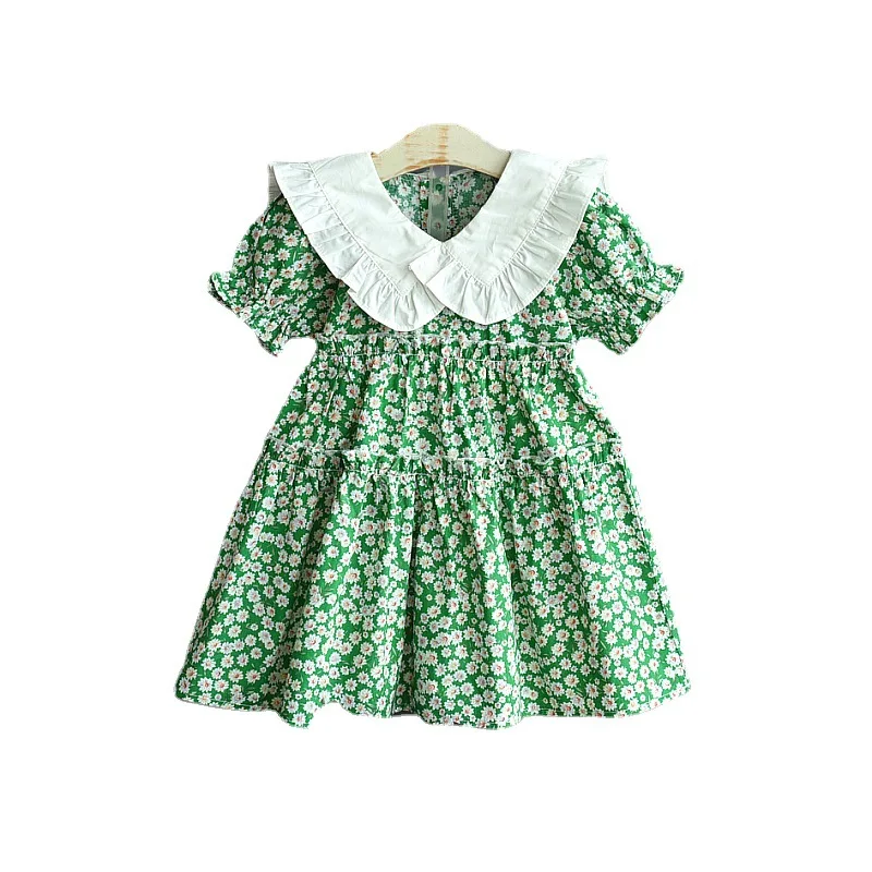 

Girls casual dress 2021 summer new children's fashion short-sleeved baby floral princess dresses cute toddler birthday costume