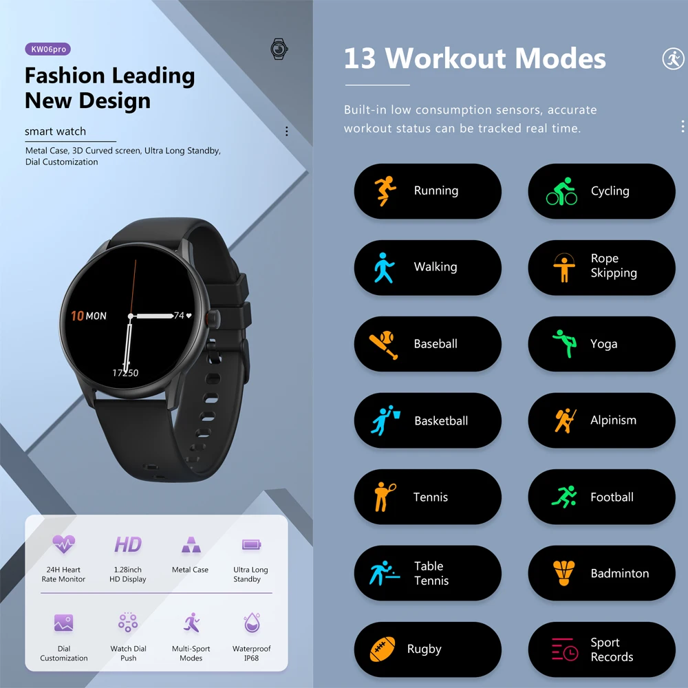 feooe greentiger pro smart watch smart wearable device call reminder ip68 waterproof bluetooth sport watch music smartwatch yd free global shipping