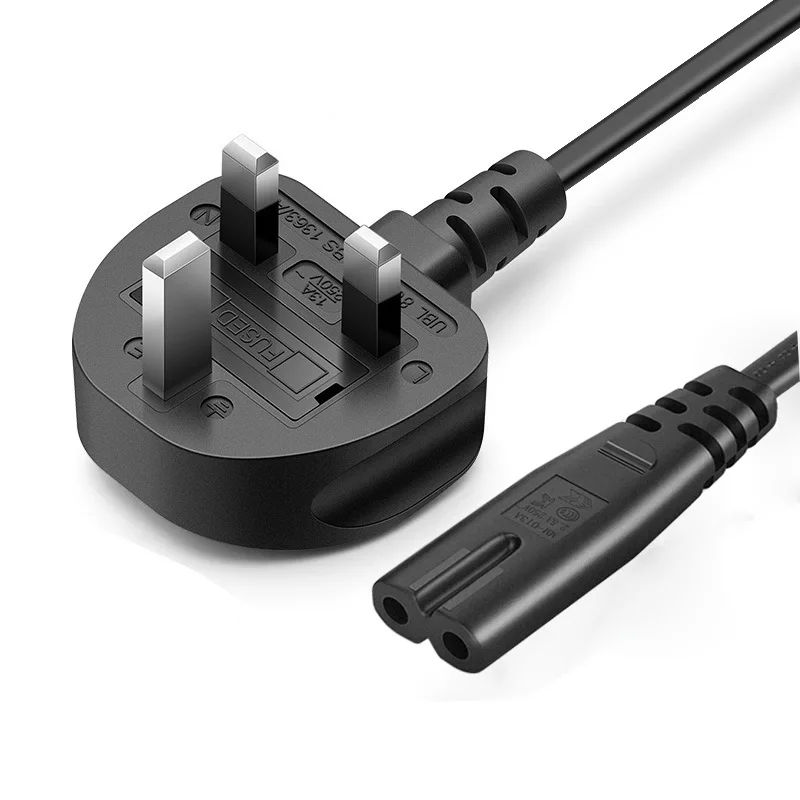 1 шт. 0 6 м 2ft-Prong Pin AC EU кабель питания высокого качества провод шнур для настольного