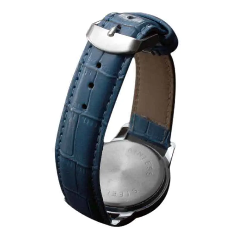 

2020 New Luxury Fashion Crocodile Faux Leather Mens Analog Watch Watches Blue Sport Date Leather Band Watches montre homme