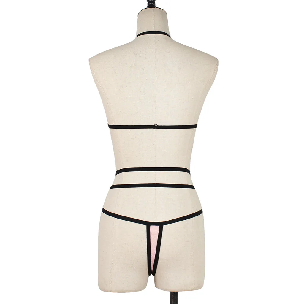 Женский летний комплект нижнего белья бюстгальтер-клетка с подвязками в