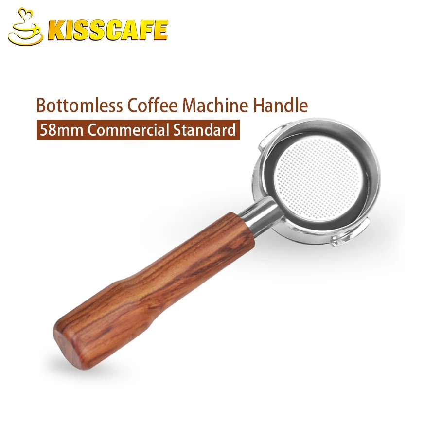 

58mm Wooden Handle Bottomless Portafilter E61/Nuova Coffee Espresso Machine Handle For Barista Tool Coffeeware Machine Accessory