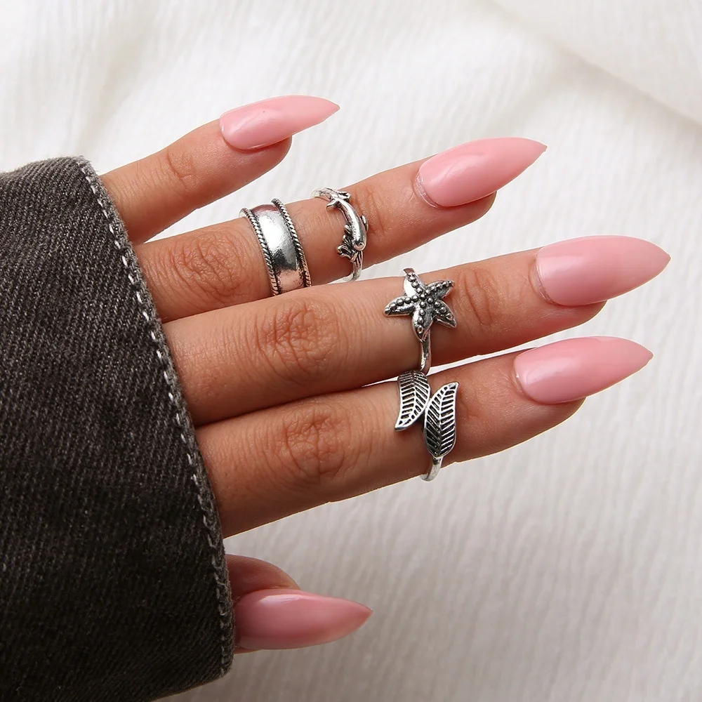 Набор винтажных колец в стиле ретро 4 шт./компл.|Кольца| |