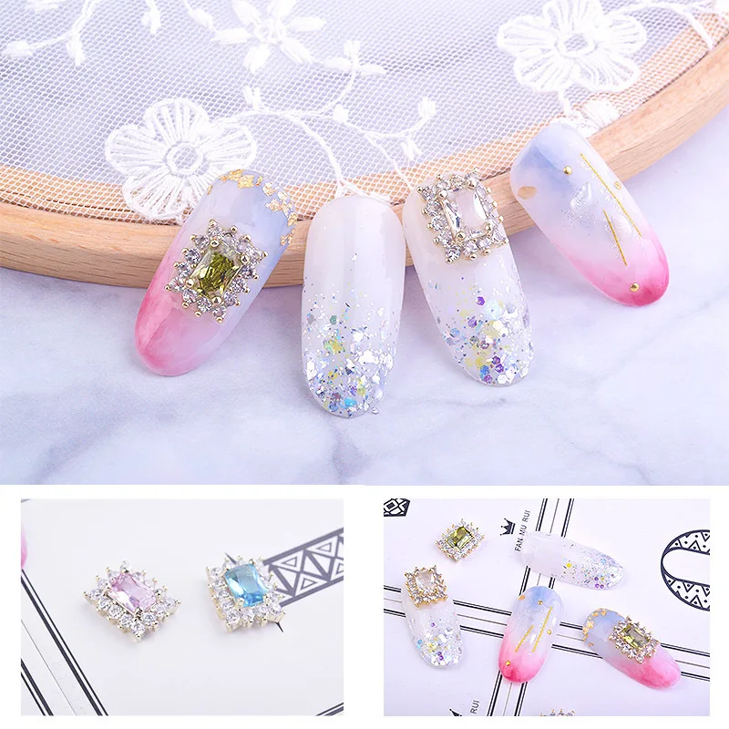 50 шт./лот Кристалл циркония для ногтей роскошный Циркон шт 3D украшения