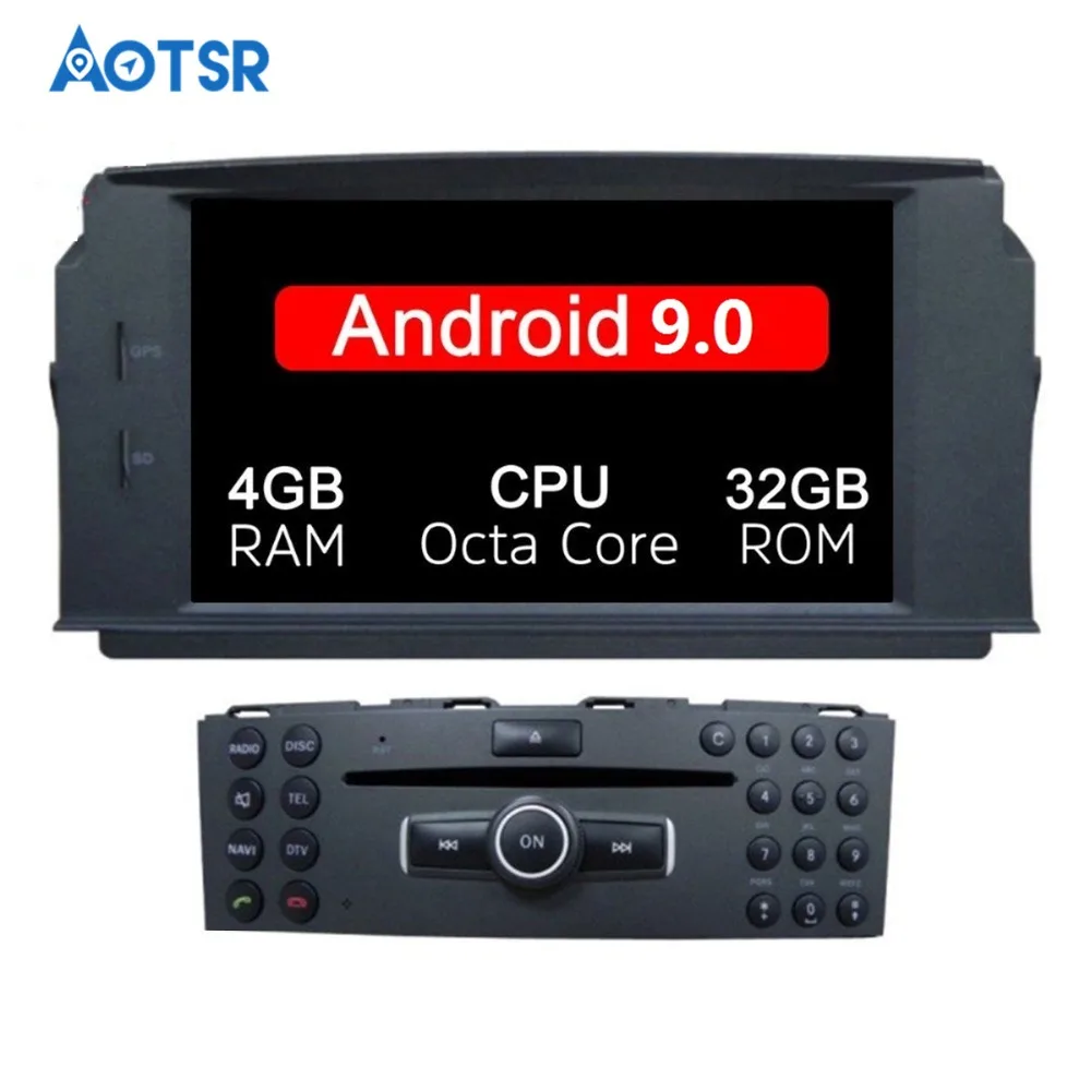 Android 9,0 автомобильный dvd-плеер для MERCEDES BENZ C Class C200 C180 C220 C230 W204 видео Автомобильный gps Радио Передняя панель dvd плеер Авто
