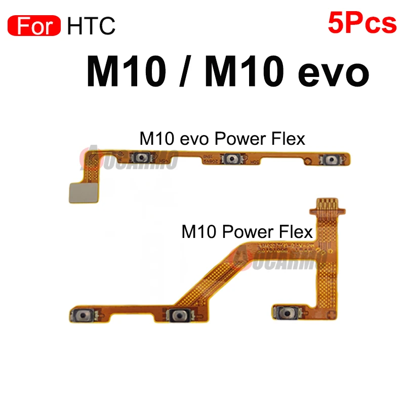 5Pcs For HTC 10 M10 evo Power ON OFF Buttons Flex Cable Repair Replacement Parts | Мобильные телефоны и аксессуары