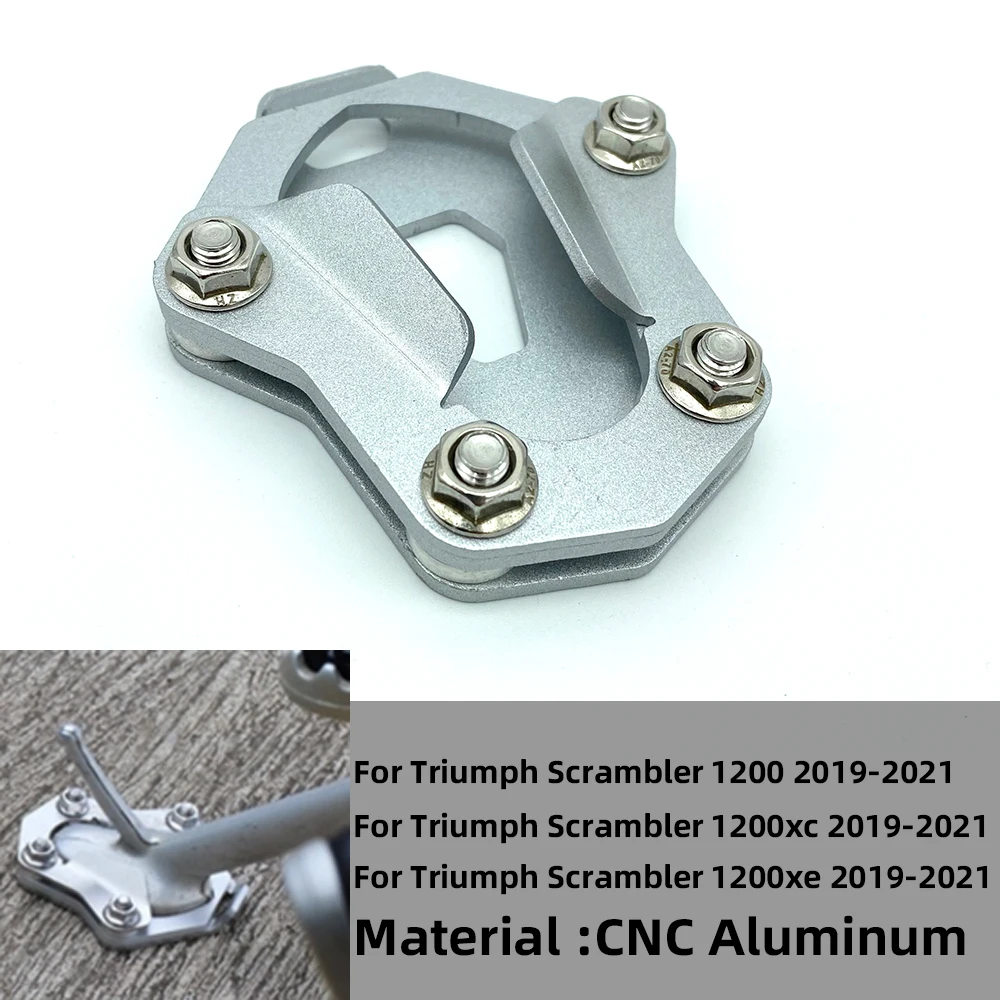 

REALZION Motorcycle Kickstand Foot Extension Pad Support Side Stand Enlarge For Triumph Scrambler 1200 xc xa 1200xa 1200xc