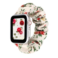 40mm 44mm cotton elastic scrunchies band for apple watch 6 5 4 elasitc replacement strap for iwatch serise 6 se 5 4 3 38mm 42mm