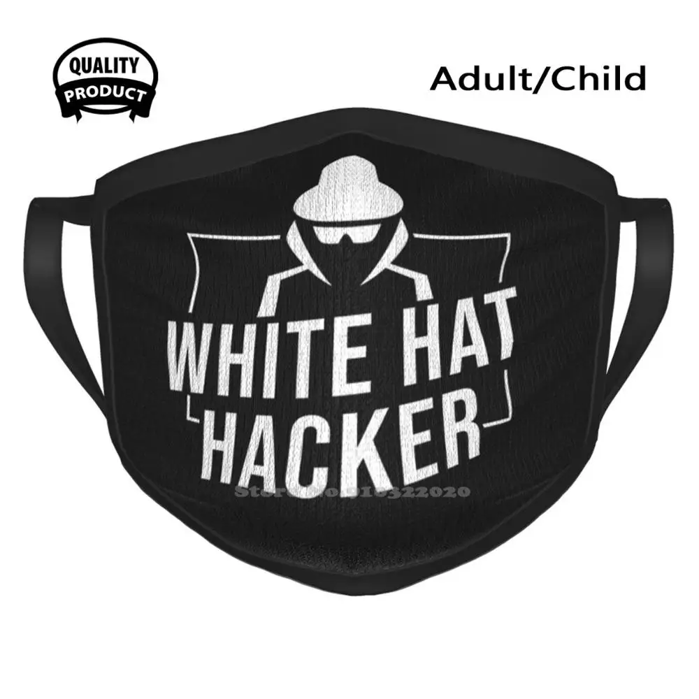 Белая шляпа хакера этический хакер Кибербезопасность дизайнерская черная