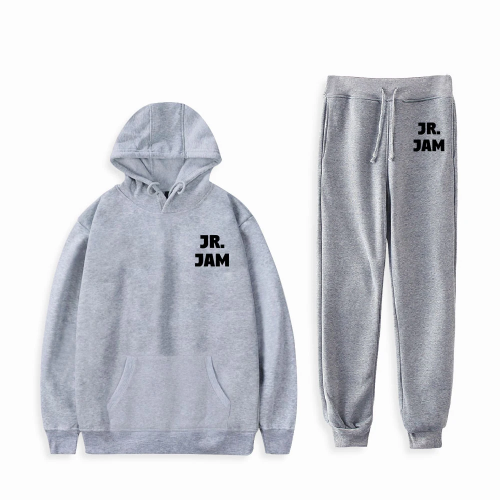 

Jam Jr men's casual 4XL Fashion Fall suit Hoodies Sportswear Hooded Sweatshirt+Pant two pieceSet
