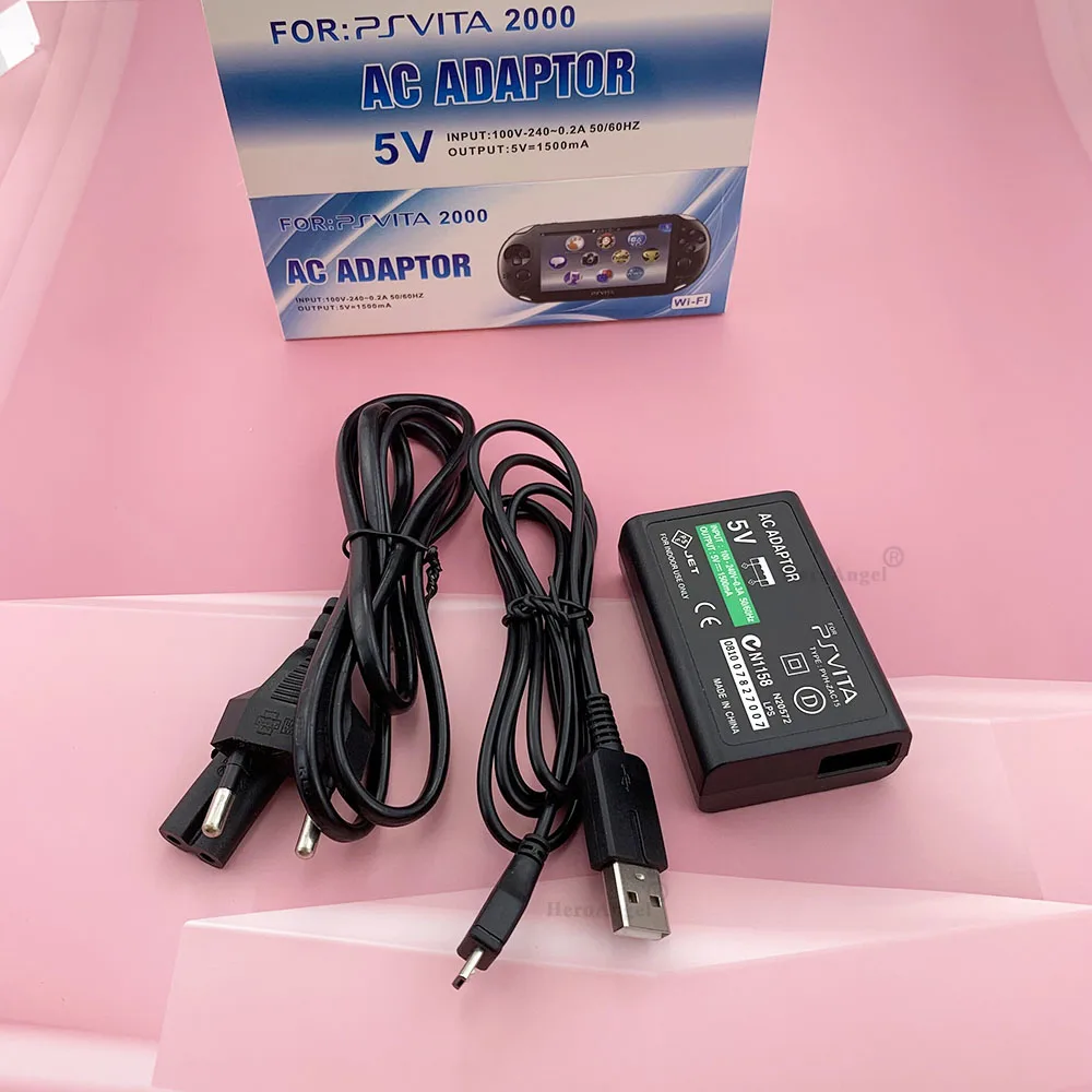 

EU/US/UK Plug Home Charger Power Supply 5V AC Adapter USB Charging Cable Cord For Sony PlayStation Psvita Slim PS Vita PSV 2000