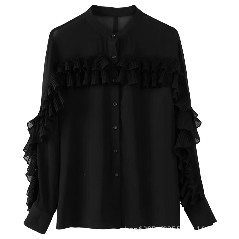 Белая Блузка Boho из хлопка с длинным рукавом и рюшами, женские блузки из шифона, однотонные Женские топы и блузки размера плюс, женская одежда