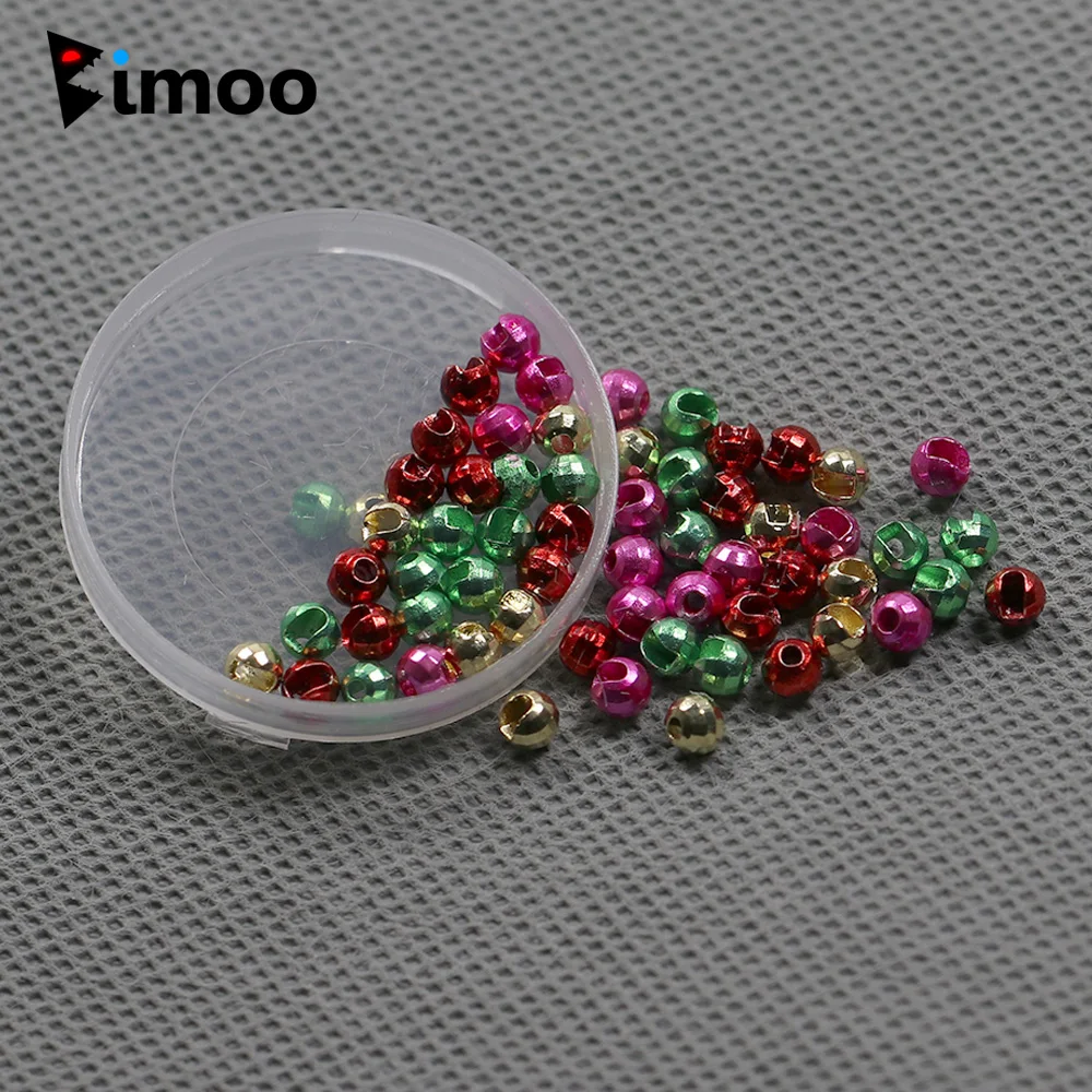 

Bimoo 20/40PCS 2.5mm 3mm 3.5mm 4mm Slotted Polyhedral Tungsten Beads Weighted Fly Fishing Tying Material for Jig Nymphs Pattern