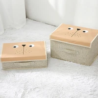 dust proof desktop storage box durable animal cartoon pictures storage box for wardrobe clothes small item storage box for home