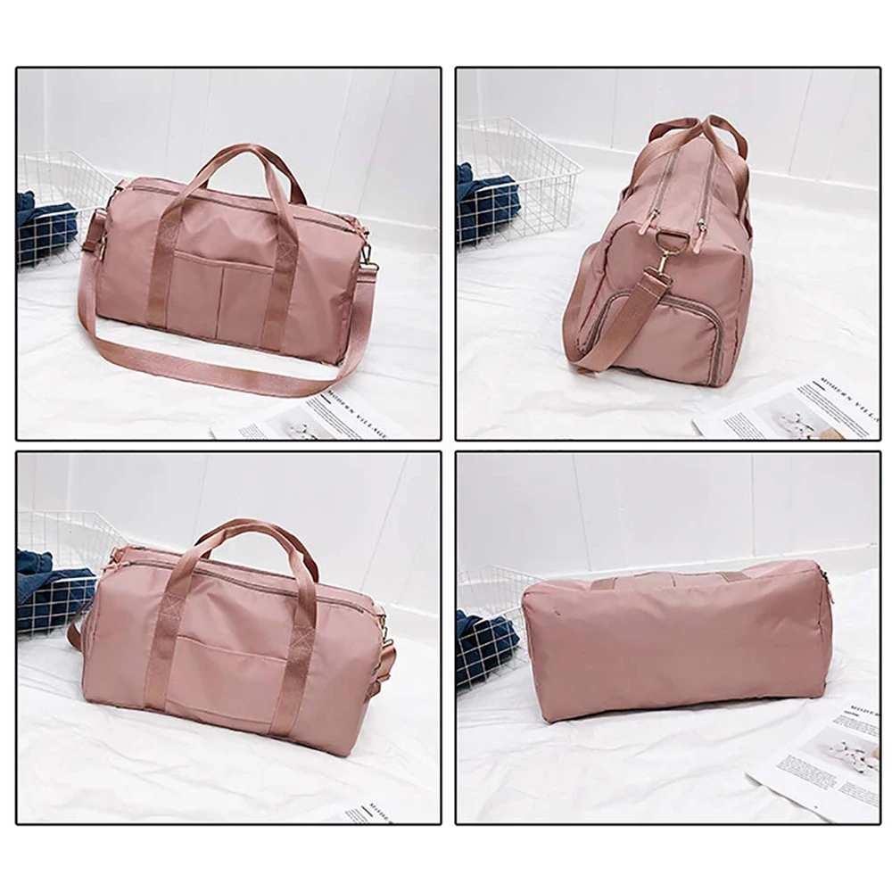 

Outdoor Waterproof Nylon Sports Gym Bags Men Women Training Fitness Travel Handbag Yoga Mat Sport Bag With Shoes Compartment