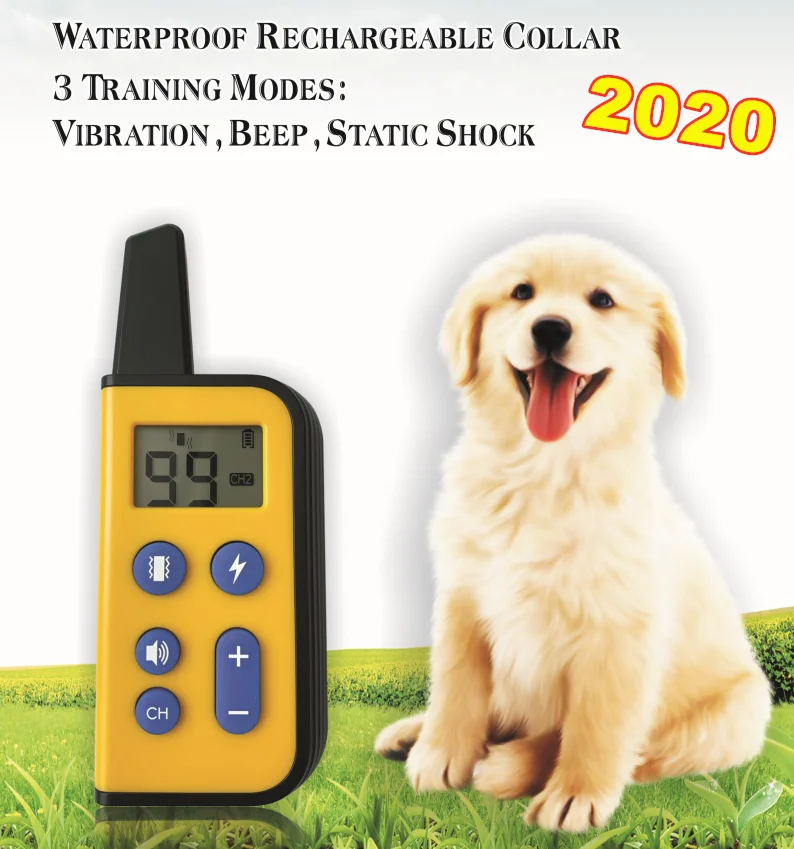 Электрический тренировочный ошейник для собак 800 м с дистанционным управлением