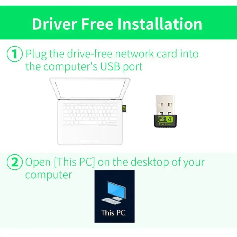 WD-1513B 2.4G WiFi Network Adapter 2dBi Antenna 150Mbps Lan Supporting CD-free Installation Driver Wireless Card for PC | Компьютеры и