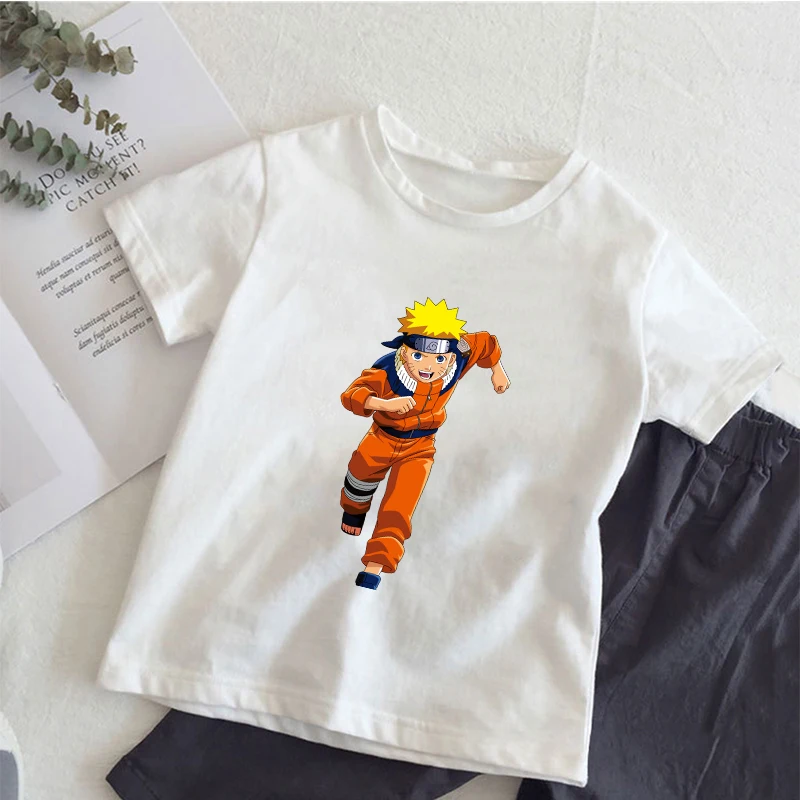 

Bandai Children Short Sleeve T-Shirts Cartoon Naruto Cartoon Print Baby Boy Girl Kid Summer Blouse Clothes Tops Casual Tees