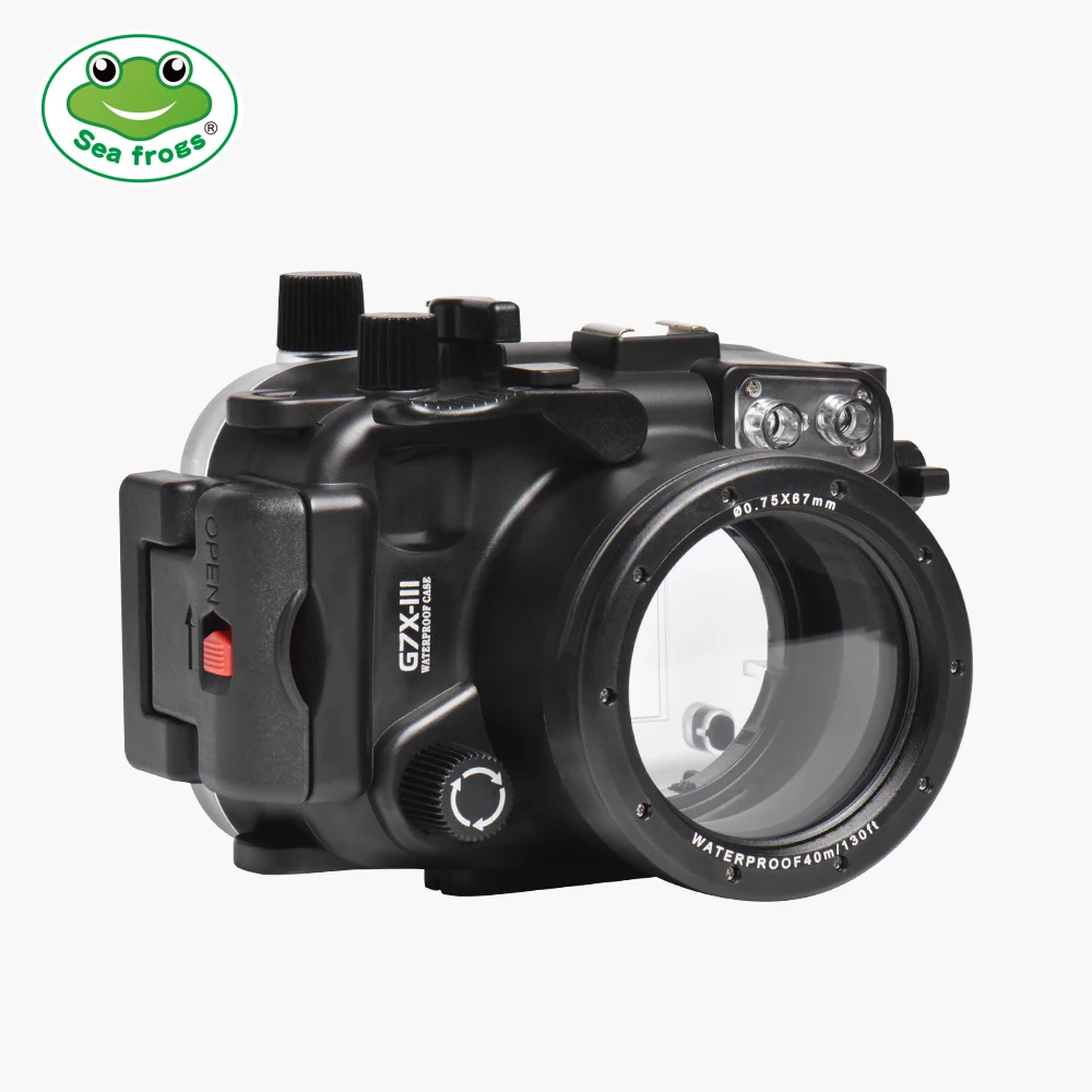 Seafrogs 40 м/130 футов подводный чехол водонепроницаемый корпус для камеры Canon G7X-III G7X
