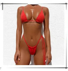 Swimming Swim Suit Women V Lead Gauze Split Joint Sexy High Waisted Bathing Suits Waist Strapless Bikini Woman Swimsuit