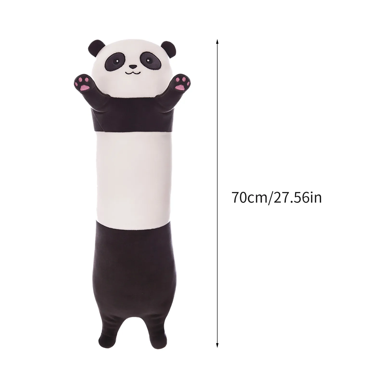 

70cm Cute Soft Long Panda Pillow Plush Toys Stuffed Pause Office Nap Pillow Bed Sleep Pillow Home Decor Gift Doll for Kids Girl