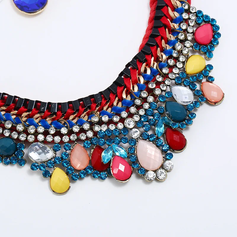 Богемное ювелирное изделие модное ожерелье серьги украшенные роскошным