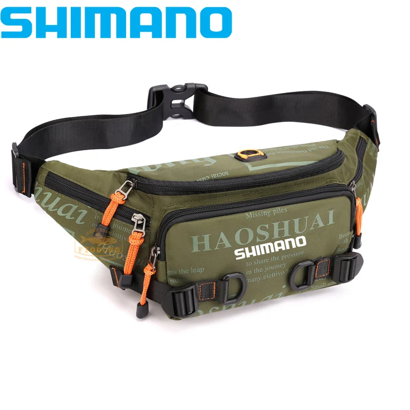 

2021 New Outdoor Men Waist Fishing Bags Trendy Fashion Mountain Trip Sports Chest Bag Waterproof Nylon Cloth Diagonal Men's Bag