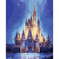 paint by numbers for adults kids castle painting acrylic paint by numbers painting kit home wall living room bedroom decoration