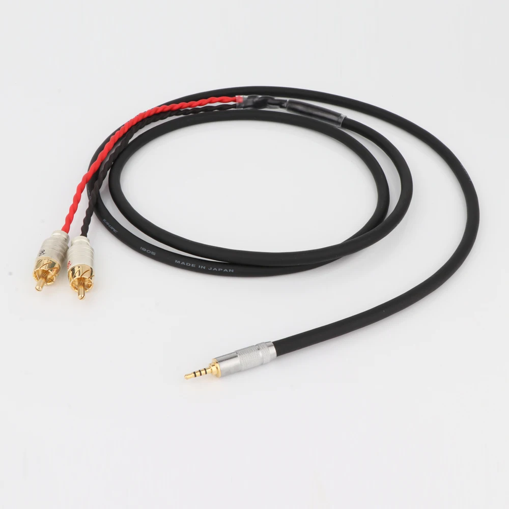 Preffair HIFI 2 5/3 5/4 4 мм сбалансированный штекер на RCA аудио адаптер кабель 6 35 XLR 7N-OCC