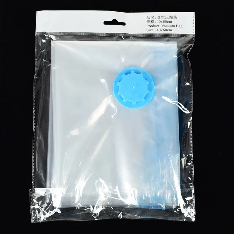 Hot Vacuum Clothing Storage Bag Transparent Foldable Large Compressed Wardrobe Organizer Space Saving Travel Seal Bags | Дом и сад