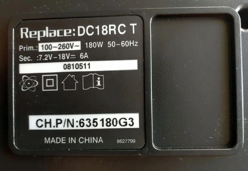 Зарядное устройство MAKITA DC18RCT DC18RC литий ионное/никель металлогидридное 14 4 в 18 BL1830