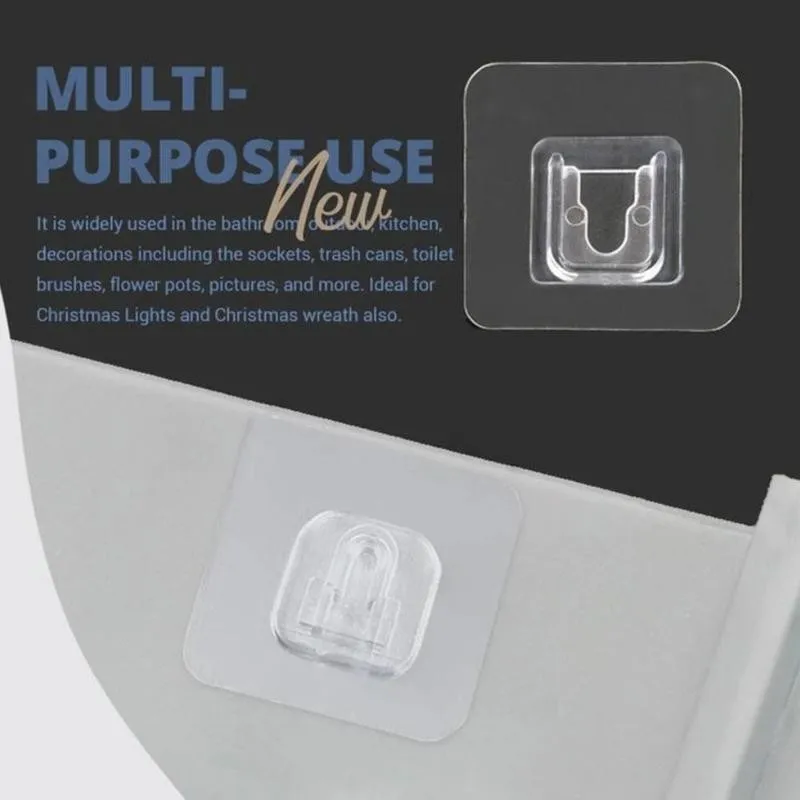

double sided adhesive wall hooks Wall Hanger Transparent Suction Cup Sucker Hook Double-Sided Adhesive Wall Hooks Dropshipping