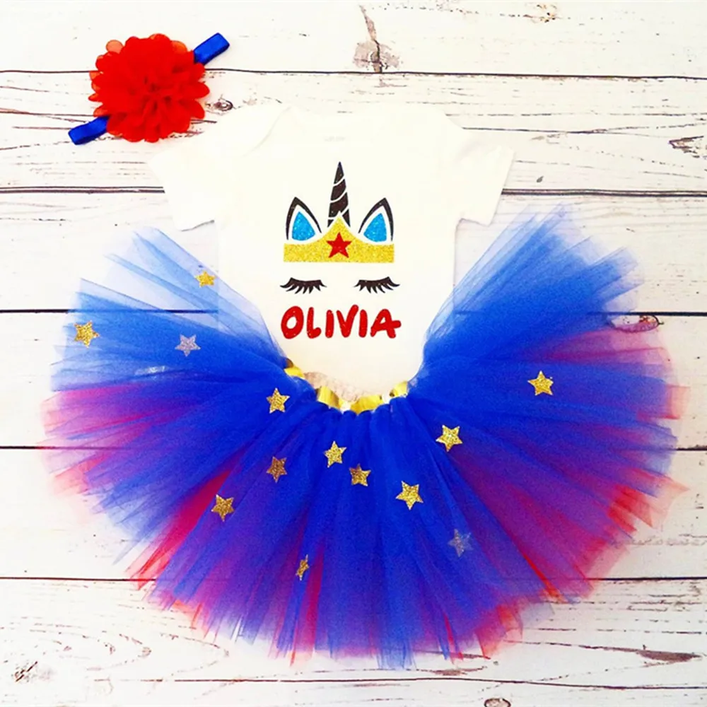 Пользовательские Единорог героя для девочки на день рождения Футболка