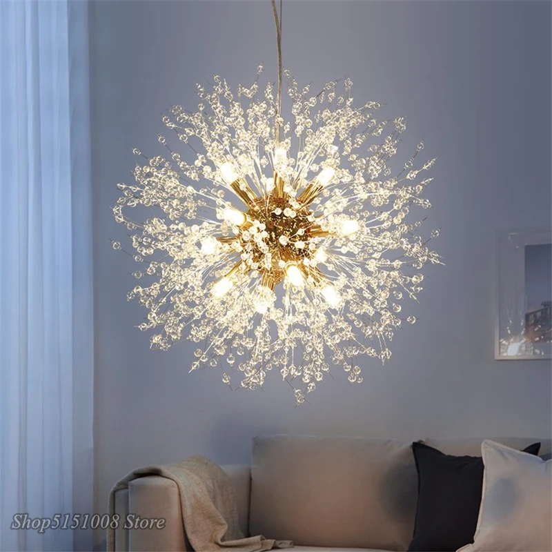 Современная светодиодная хрустальная люстра Подвесная лампа осветительный
