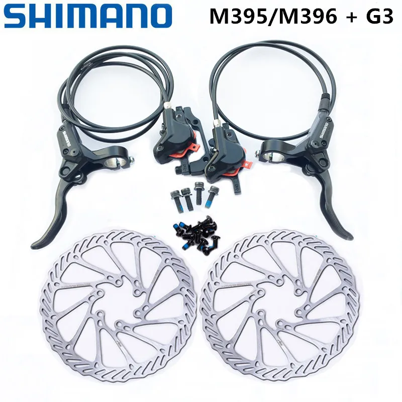 M395 with G3 Shimano M396 M395 тормозные гидравлические дисковые тормозные тормоза велосипед MTB горный велосипед Тормозные BR-BL-M396 M395 w/n G3 HS1 RT30 ротор 160 мм - Цвет: M395 with G3