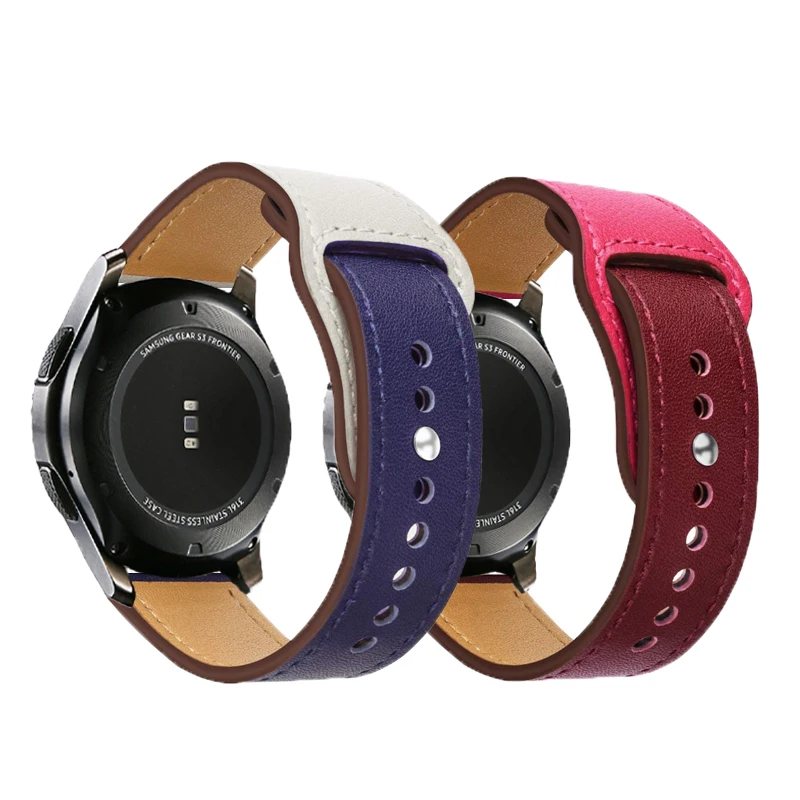 Кожаный ремешок для samsung кожаный часов Galaxy Watch 42 46 мм универсальная быстрая замена