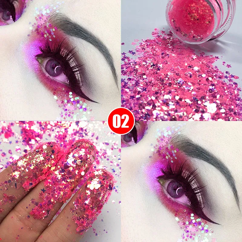 Блестящие тени для век блестки бриллиантовые мерцающие вечерние инструменты