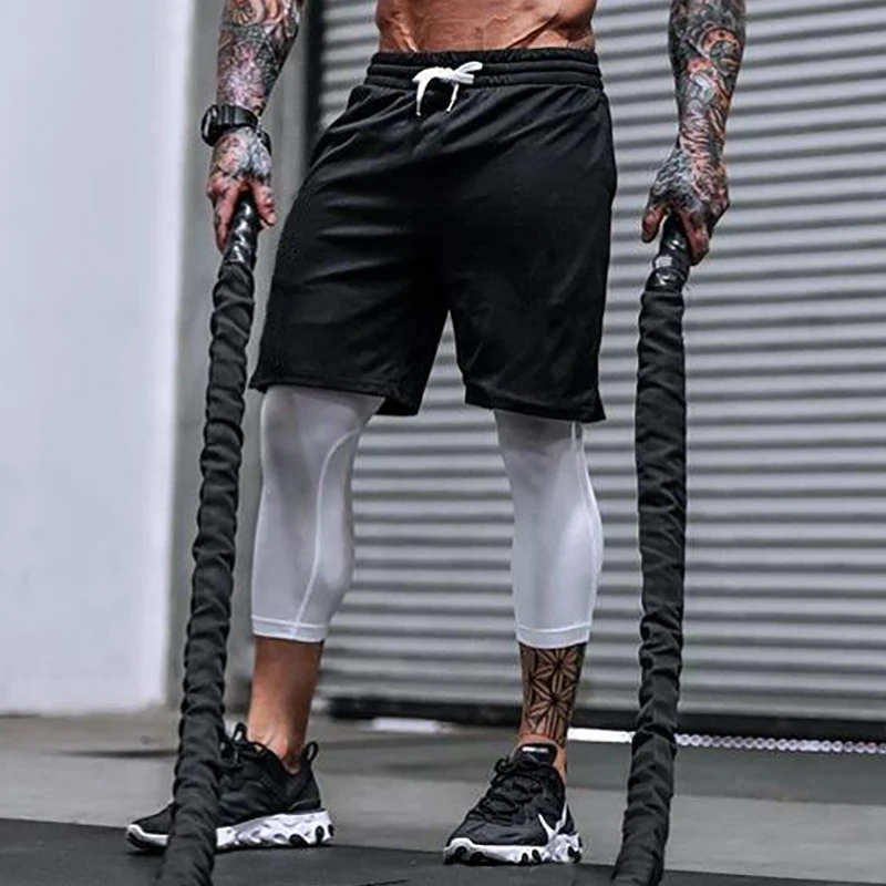 Фото Летние сетчатые спортивные шорты мужские s для фитнеса бодибилдинга дышащие
