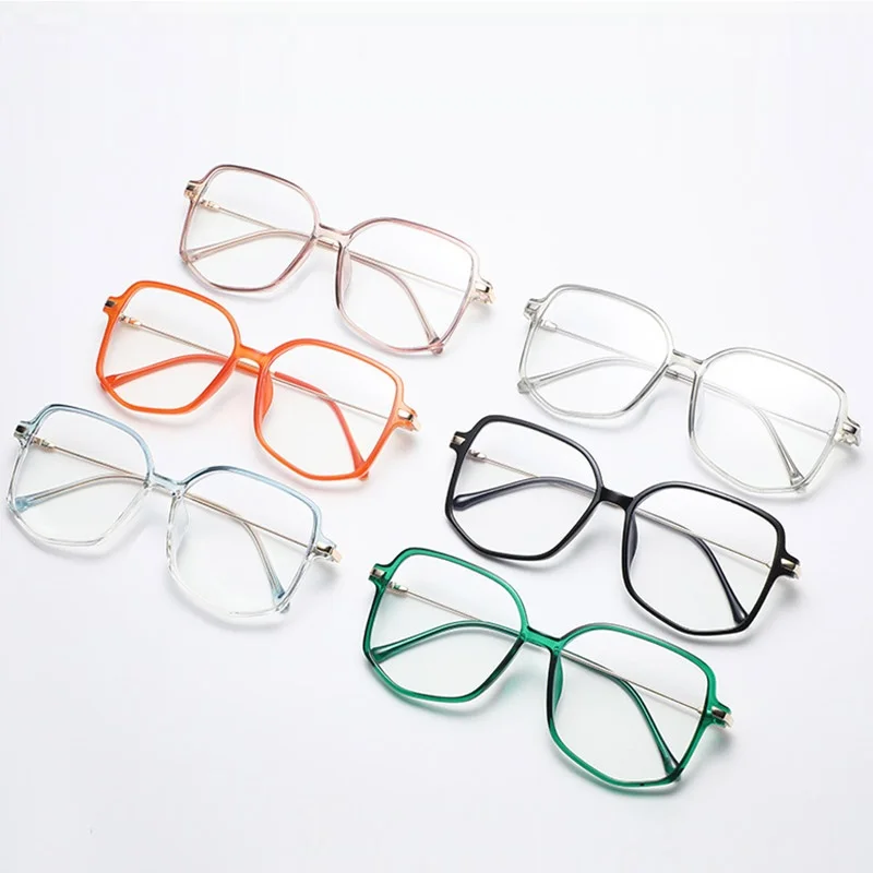 

Unisex Brand Designer Blue Square Glasses Frame Plain Eye Glasses Optical Frames Men Blue Light Blocking Glasses Oculos De Grau