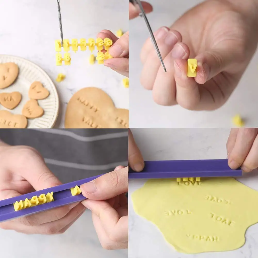 Alphabet Letter Symbols Number Biscuit Cookie Cutter Press Stamp Impress Embosser Fondant Cake Mould DIY Decoration Tool Set | Дом и сад