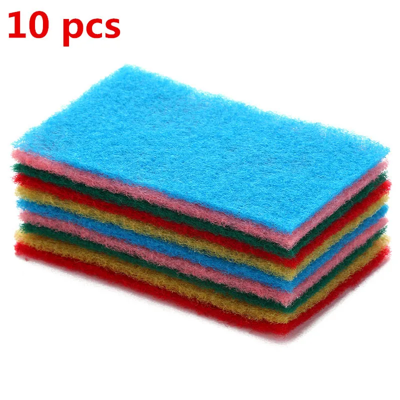 Губки и очищающие подушечки 10 шт. цветная губка Очищающая подушечка кухонная