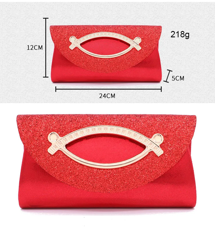 Fashion Shiny Clutch bag For Women Large Capacity Purse Ladies Banquet Party Evening Bag Chain Small Shoulder Crossbody Handbag