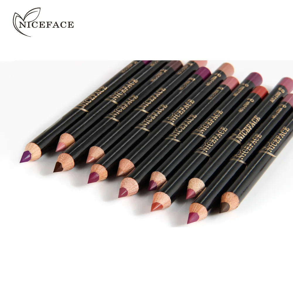 NICEFACE Макияж для губ брендовый карандаш 1 шт. долговечные дешевые Пигменты Красный