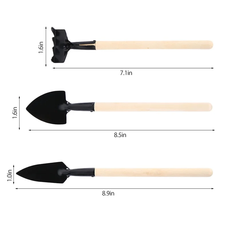 

Adifare 8 Pcs/set Mini Garden Hand Tools Transplanting Outdoor Bonsai Tools Planting Flower Succulent Miniature Gardening Tools