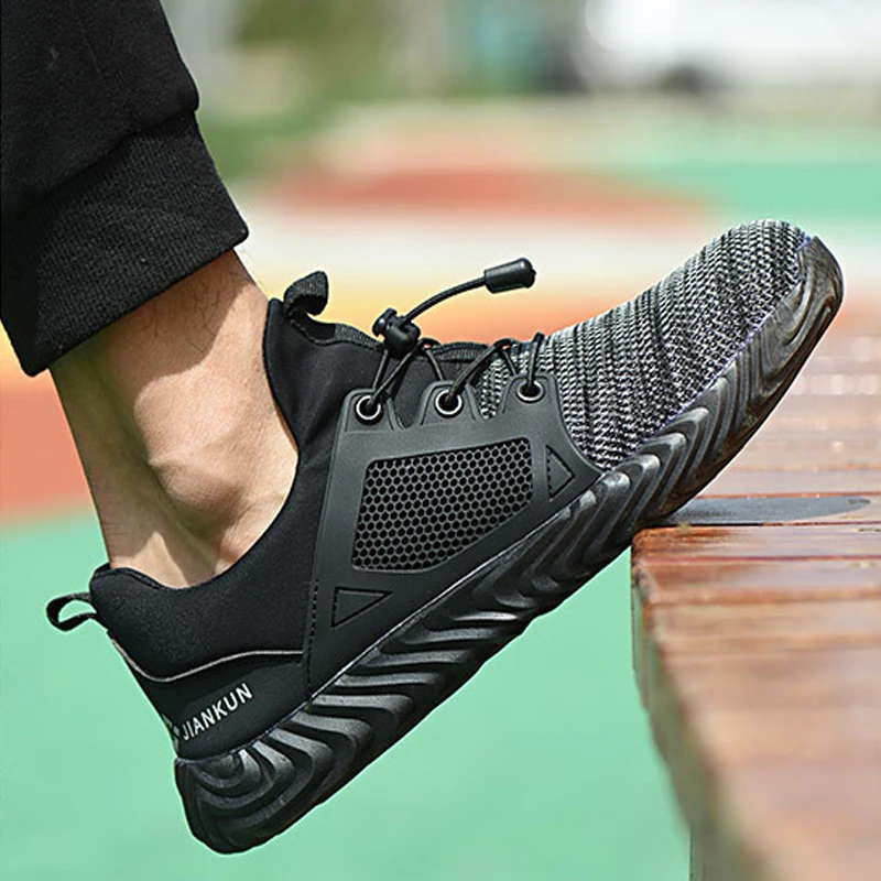 Мужская защитная обувь рабочие ботинки мужская дышащая конструкция мужские