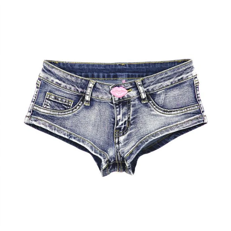 Сексуальные красные губы Бикини Низ Хлопковые женские летние короткие джинсы