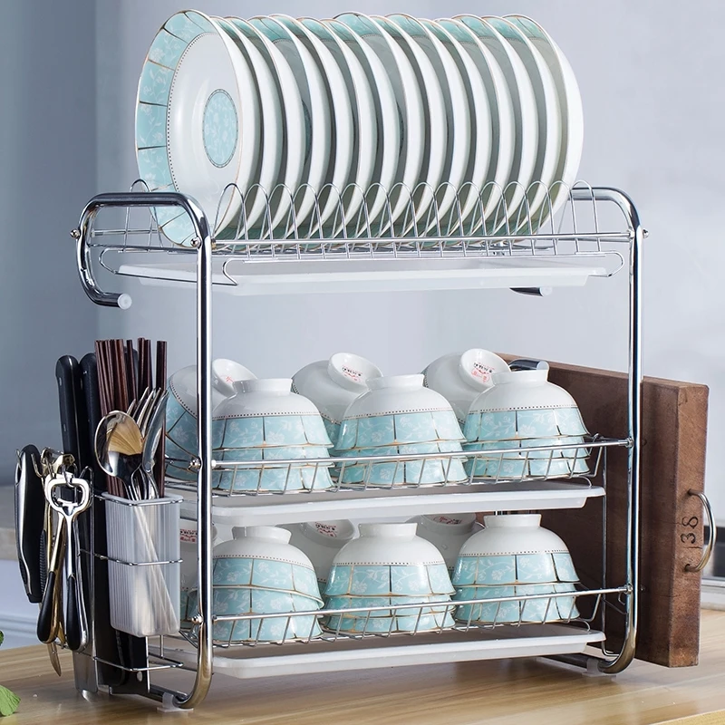 Кухонная стойка принадлежности коробка для хранения столовых приборов тарелка